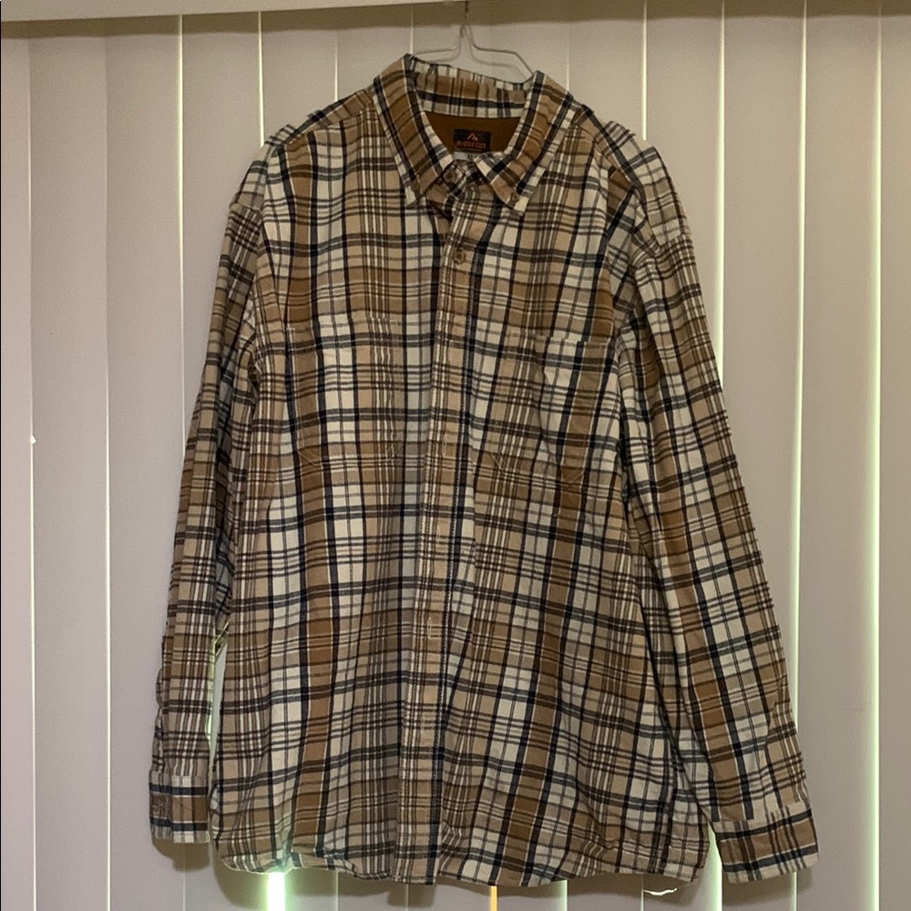 Plaid Button-Up Shirt